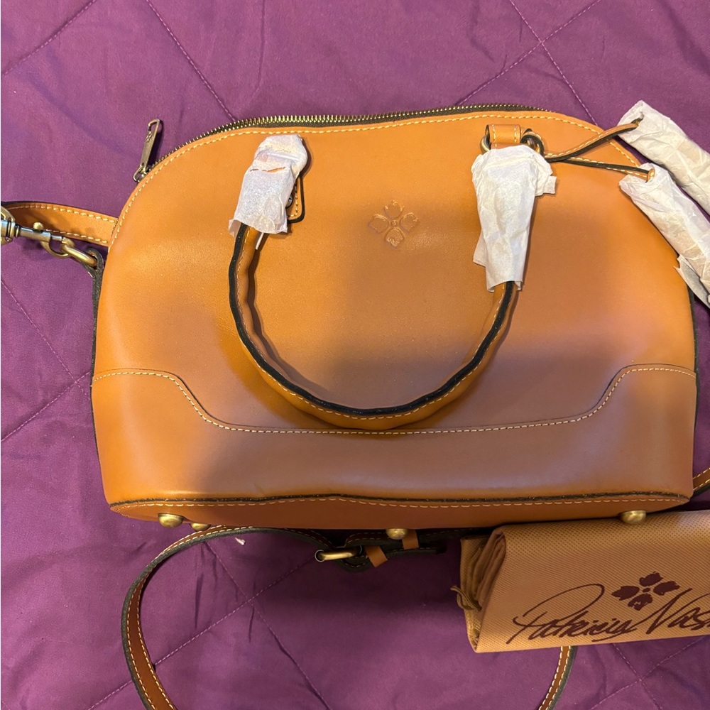Patricia Nash Tan Leather Satchel
